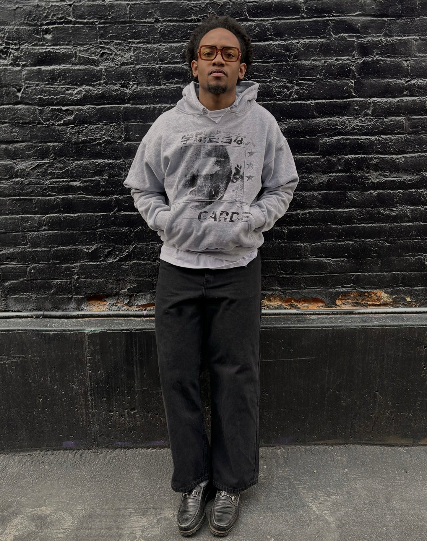 Distressed Grey Hoodie