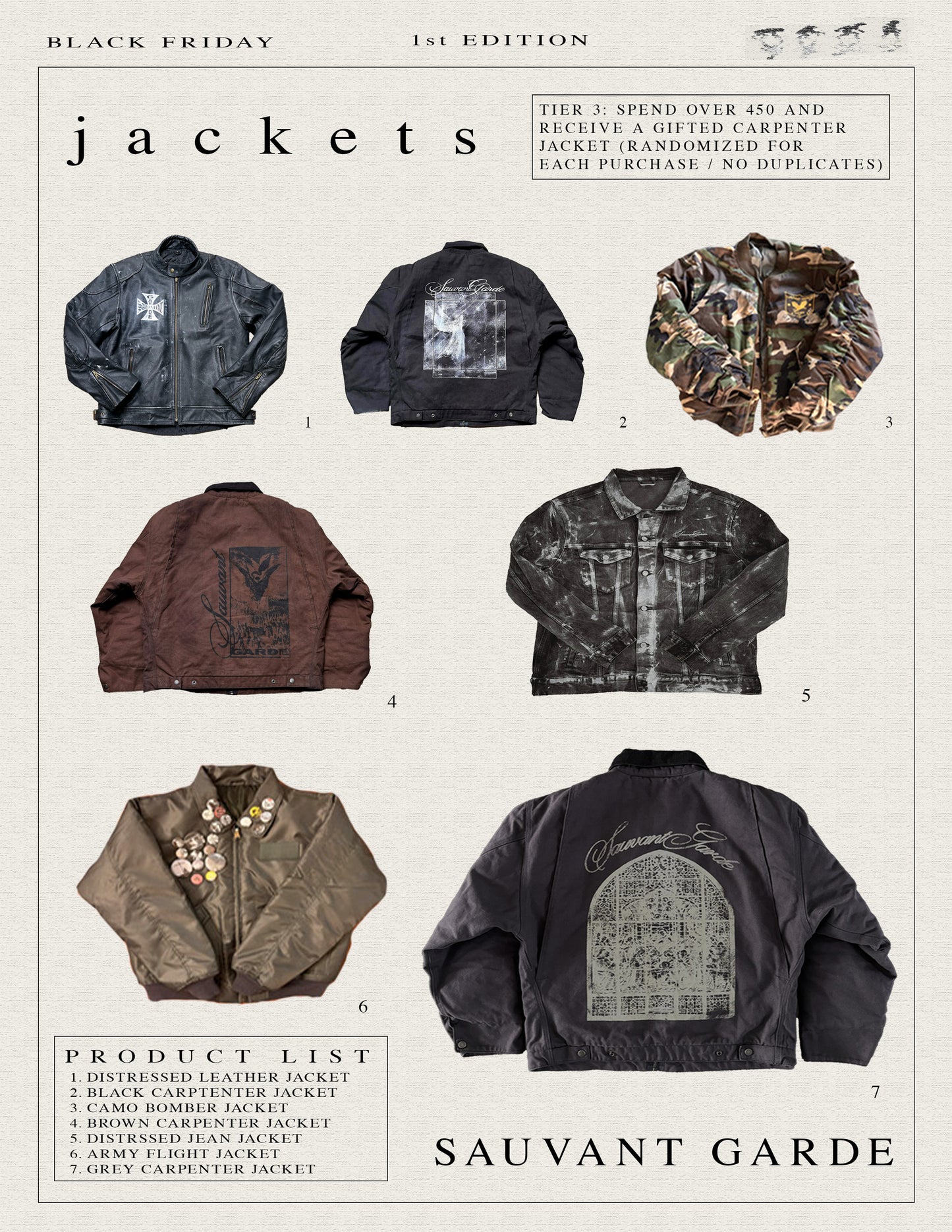 Free Carpenter Jacket (Tier 3: Spend Level $450)